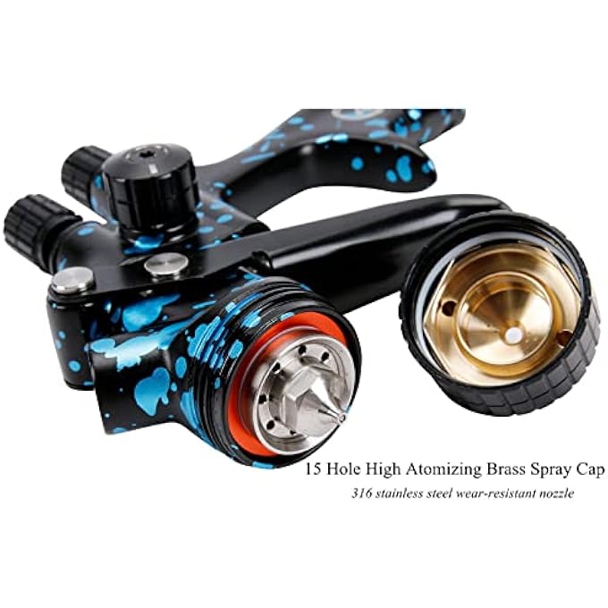 Asabocai PROFESSIONAL AUTOMOTIVE HVLP SPRAY GUN WITH 1.3MM NOZZLE, 600CC CUP,SUITABLE FOR CAR PRIMERS, CLEARCOATS - SUPERIOR PAINT ATOMIZATION - Image 4
